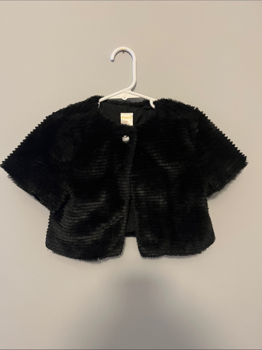 Gymboree Black Faux Fur Cropped Capelet